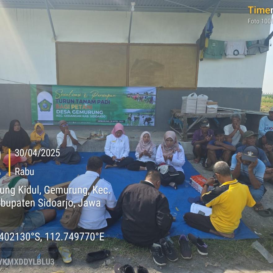 Antisipasi Musim Kemarau, Pemdes Gemurung Gelar Sosialisasi dan Persiapan Turun Tanam